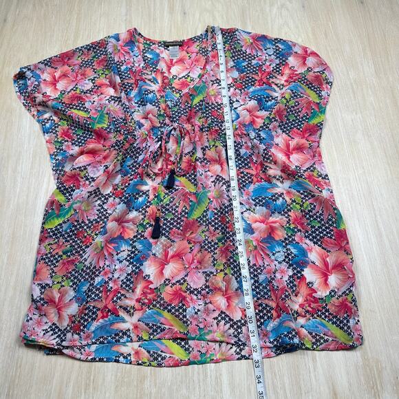 Tommy Bahama Tropical Floral Print Beach Resort Vacay Swim Coverup Dress Small - Picture 9 of 14